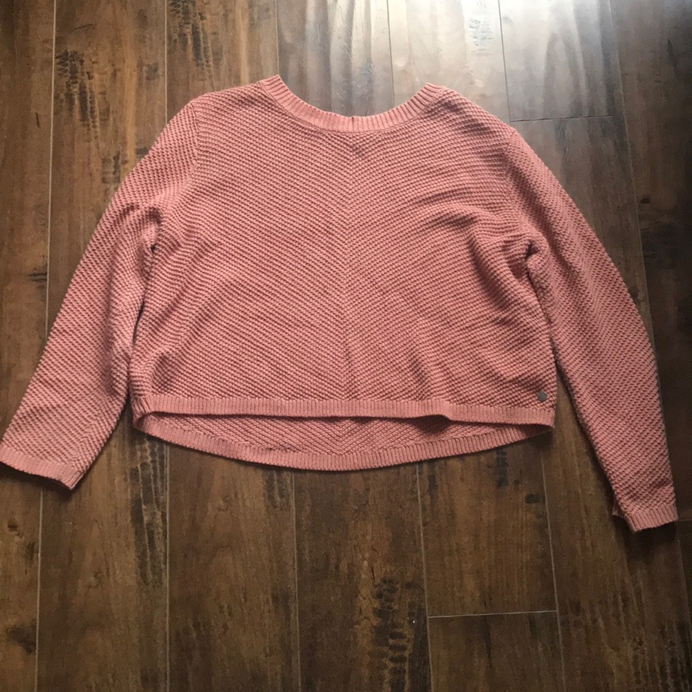 Roxy pink knit sweater
